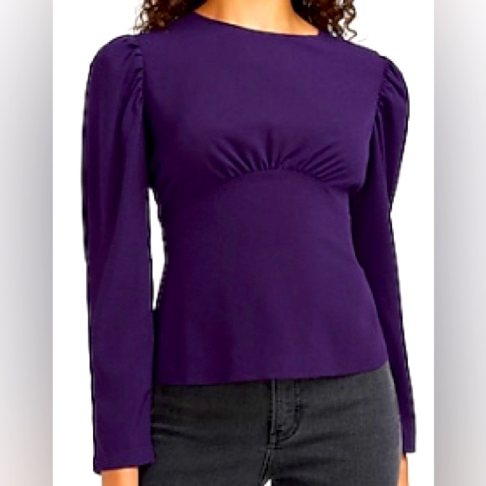 Express Seamed Puff Sleeve Top